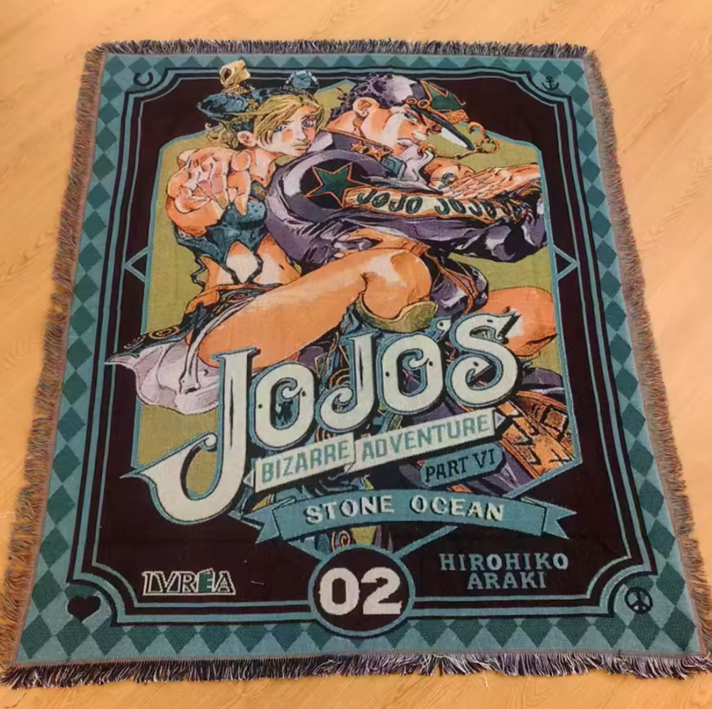 JoJo's Bizarre Adventure Woven Tapestry Blanket